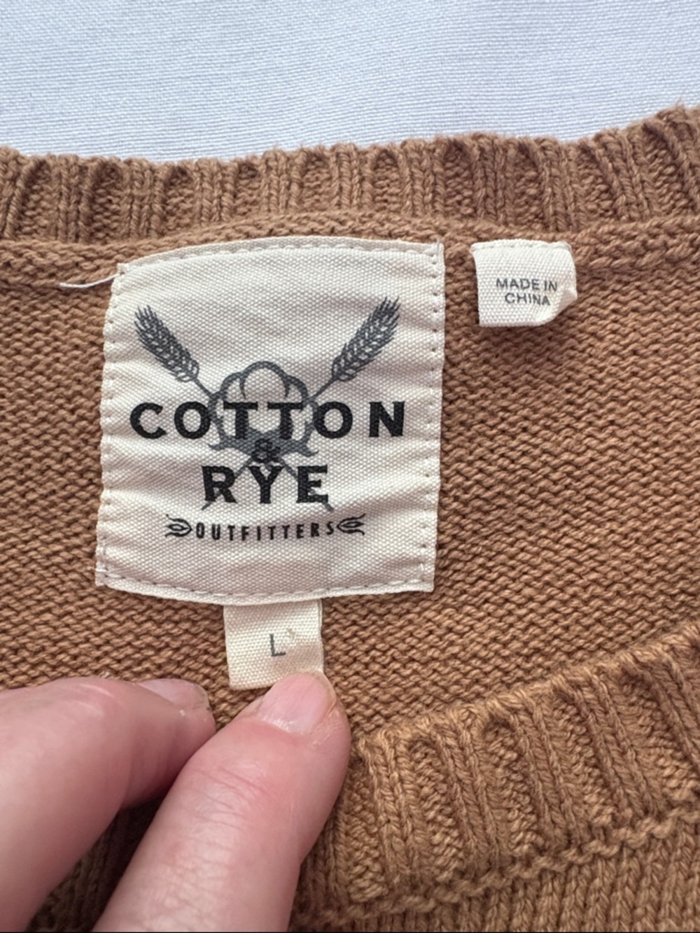 Cotton & Rye Tan Knit Sweater - Picture 2 of 11